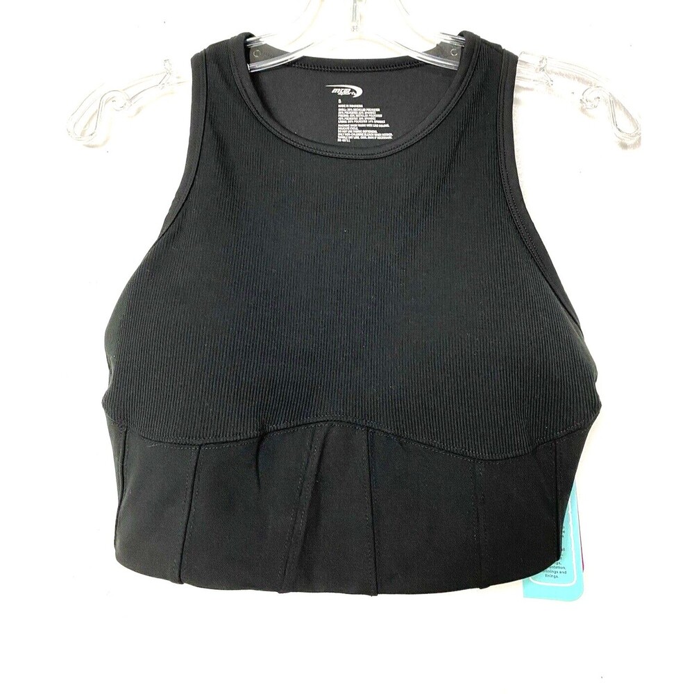 MTA SPORT Bra Tank Top Size S Black Fast Dri Performance Workout Yoga Exercise